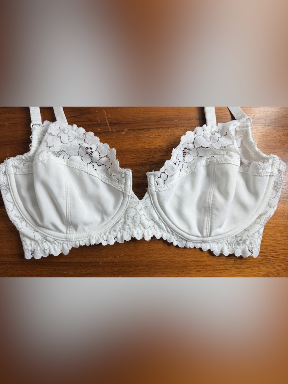 Intimately White Lace underwire bra by free People 34 DD - Picture 5 of 7